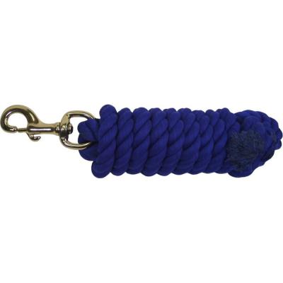 Hamilton Cotton Rope Lead w/Brass Bolt Snap Blue 10 ft.