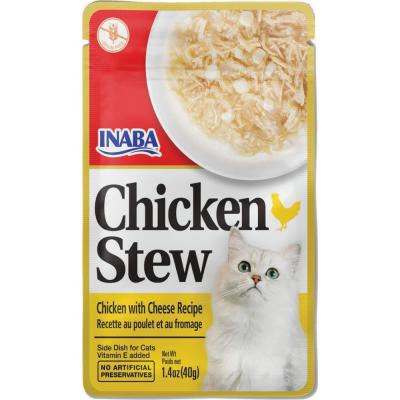 Inaba Chicken Stew Side Dish For Cats Chicken & Cheese 1.76 oz.