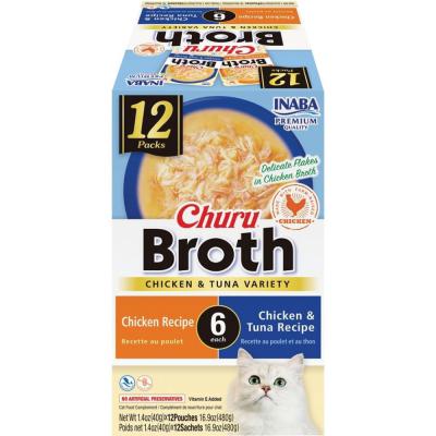 Churu Broth Variety Pack Chicken & Tuna 16.8 oz. 12 Pack