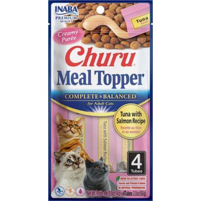 Churu Complete & Balanced Topper For Cats Tuna & Salmon 2 oz. 4 Pack