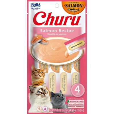 Churu Puree Cat Treats Salmon 0.5 oz. 4 Pack