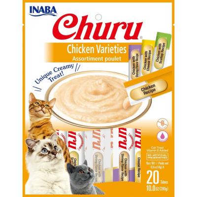 Churu Puree Cat Treats Variety Pack Chicken 0.5 oz. 20 Pack
