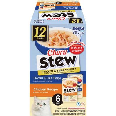 Churu Stew Variety Pack Chicken & Tuna 16.8 oz. 12 Pack