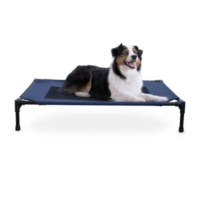 Original Pet Cot Elevated Dog Bed Blue/Black Mesh Large 42 in.