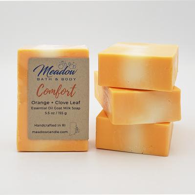 Meadow Bath & Body Comfort Orange & Clove Essential Oil Goat Milk Soap 5-5 oz