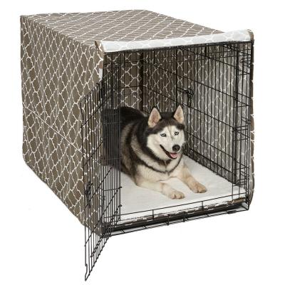Quiet Time Defender Covella Dog Crate Cover Brown 48 in. x 30 in. x 33 in.