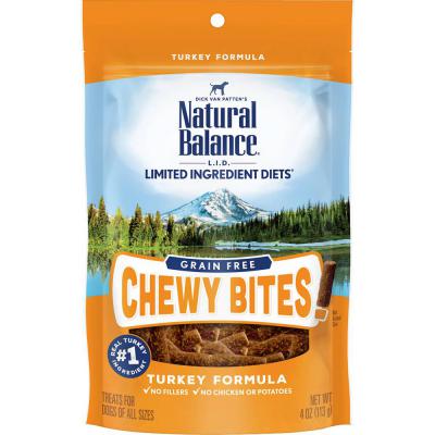 Natural Balance L.I.D. Chewy Bites Turkey Formula Dog Treats 4 oz.