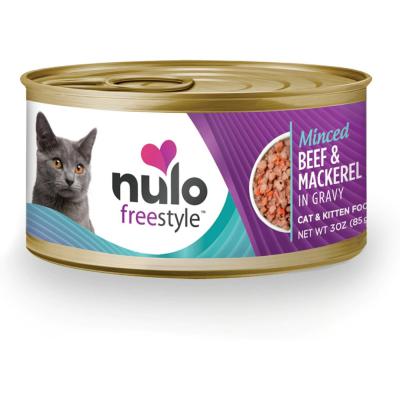Nulo FreeStyle Cat Minced Grain-Free Beef & Mackerel In Gravy Recipe 3 oz.