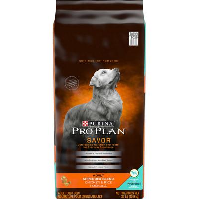 Pro Plan Adult Complete Essentials Shredded Blend Chicken & Rice with Probiotics Dry Dog Food 15 lb.