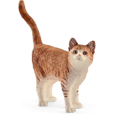 Schleich Farm World Orange and White Tabby Cat Toy