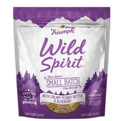 Wild Spirit Small Batch Dog Biscuits Peanut Butter & Blueberry 16 oz.