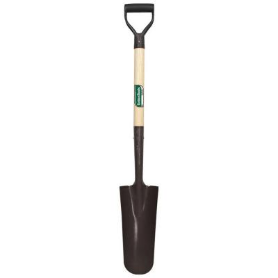 Union Tools Drain Spade Open Back D-Handle Black 41.75 in.