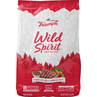 Wild Spirit Beef, Barley & Brown Rice Recipe Dog Food 30 lb.
