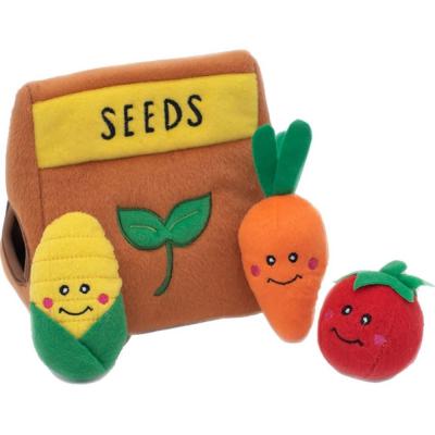 Zippy Paws Squeaky Plush Dog Toy Seed Bucket